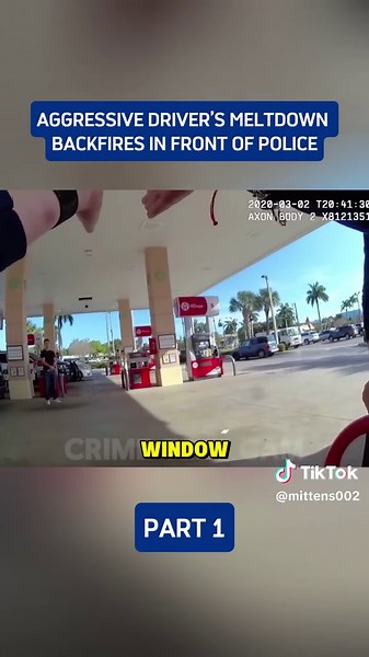 Aggressive Driver’s Meltdown Backfires in Front of Police #cops #bodycamcops