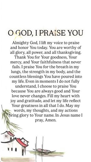 O GOD, I PRAISE YOU #powerfulprayer #dailyprayer #praiseandworship #praisegod #praisethelord