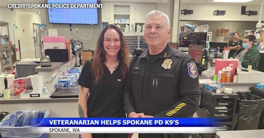 Spokane veterinarian honored for dedication to police K9 unit