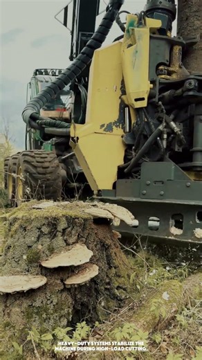 Hydraulic Forestry Machine Cuts Massive Trees Efficiently #machine