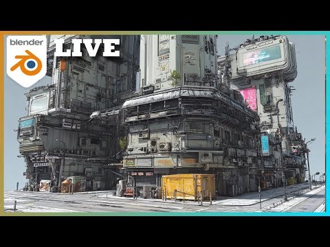 Designing a Futuristic Street View in Blender (Portrait)