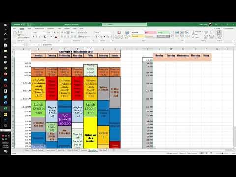 Excel schedule how to