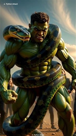 green Hulk vs Giant Python 😱 Unbelievable Snake Power!” #hulk #hulkvideo #animals