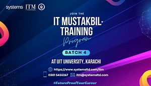 2.8K views · 18 reactions | Attention all Tech Enthusiasts! Registration for the newest batch of our highly anticipated IT Mustakbil Training Program Batch 4 is now open at UIT University, Karachi. Are you ready to break into the world of IT? Don't miss out on this chance to invest in your future and achieve the professional growth you deserve. Enrol now at: www.systemsltd.com/itm and secure your spot in Batch 4. | Systems Limited | Facebook