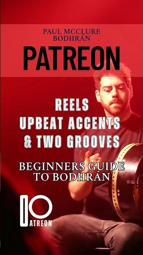 ‘Beginners Guide to Bodhran’ on Patreon. Find me at Paul McClure Bodhrán. 🤟 #bodhran #bodhrán #trad