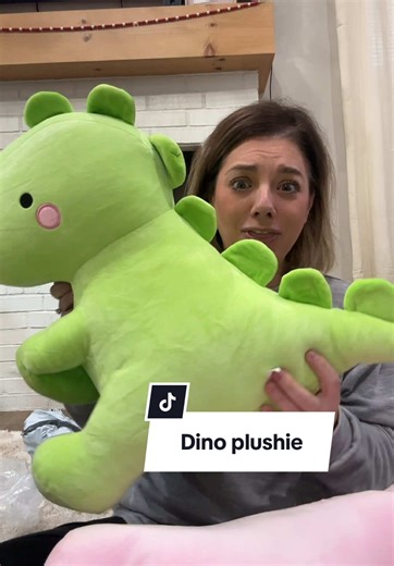 The cutest Dino plushie! #dino #plushie #dinosaur #plushies #stuffedanimals #valentinesday #tiktokshoploveatfistfind #spotlightfinds