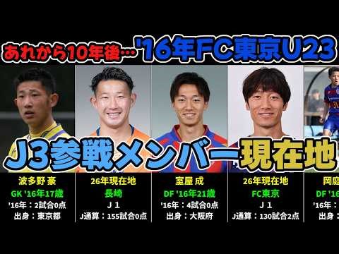 あれから10年後…【2016年FC東京U23】J3参戦メンバーの現在地