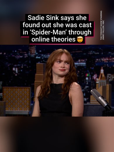 Sadie Sink's Spidey Casting News on Jimmy Fallon