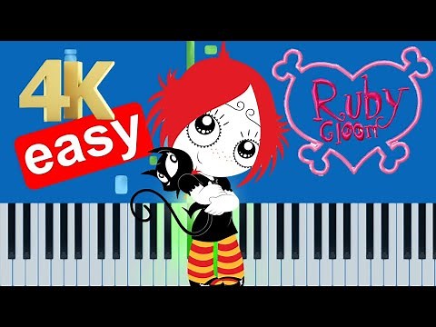 Ruby Gloom Theme Song (Slow Easy Medium) Piano Tutorial 4K