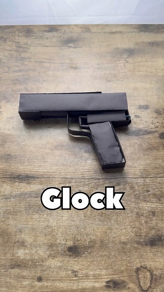 DIY PAPER GLOCK THAT LOADS & SHOOTS TUTORIAL FROM ORIGAMI WORLD CHANNEL | HOW TO MAKE ORIGAMI GUN