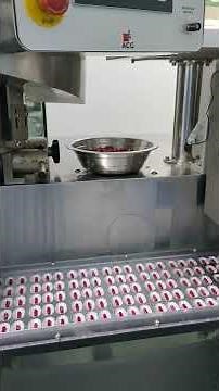 ACG- BQS MACHINE COULD FORMING WITH CAPSULE PRODUCT RUNNING BATCH WITH FEEDING DRAM