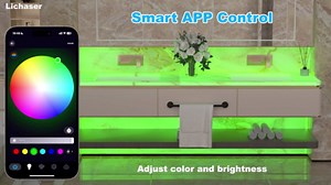 Lichaser 4 Pack LED Backlight Sheet RGB 24V 45W, Dimmable LED Panel Sheet Compatible with Alexa, Flexible Backlit Light Remote & APP Control, 19.7X9.7 Inch for Marble, Onyx, Quartz Countertop