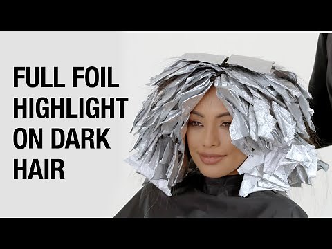 Dimensional Blonding on Dark Hair | Full Foil Highlight Technique | Kenra Color
