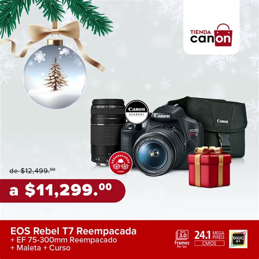 3.4K views · 117 reactions | Captura desde paisajes hasta detalles lejanos con el kit EOS Rebel T7: sensor de 24.1 MP, enfoque rápido y lentes EF-S 18-55mm + EF 75-300mm | Canon | Facebook