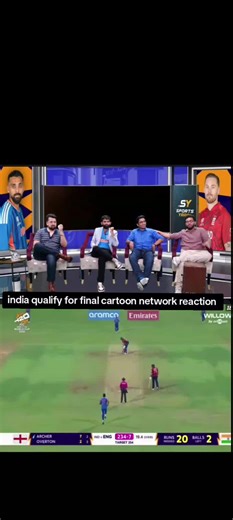 india qualify for final cartoon network reaction #gamechaningover #indvseng #final #worldcup #cartooonnetwork751