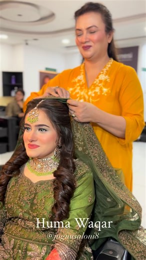 Our beautiful bride got ready for both her events Mehndi and Barat with us — and she looked absolutely stunning in both looks! 💛❤️ Even though she was short on time, we made sure she was ready right on time and looked picture-perfect for her big moments. ✨ | Jugnu's Salon I-8 ISB