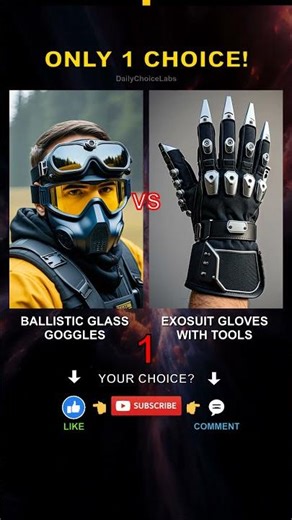 Pick One: Ballistic Glass Goggles vs Exosuit Gloves with Tools 👀 #shorts