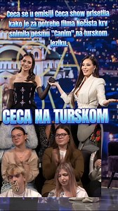 80K views · 1.5K reactions | CECA se u emisiji Ceca show prisetila kako je za potrebe filma Nečista krv snimila pesmu "Canim" na turskom jeziku!  #Ceca #CecaShow #BlicTV | Ceca Press | Facebook