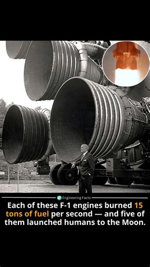 This MONSTER Engine Burns 15 TONS Per Second! 😱 (Apollo Moon Landing Facts)