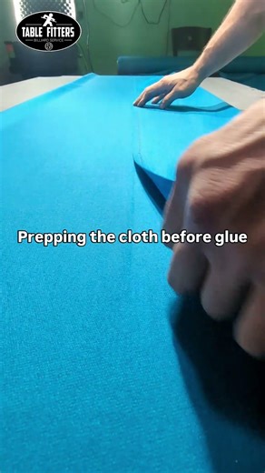 Prepping the pool table cloth before glue #pooltable