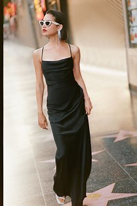 La Lune Lace Back Maxi Dress | Black | Dresses | Shona Joy