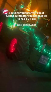 6.8K views · 74 reactions | Spalding YFC winner! With a GT BOX Yess Luke Merchant your fendt was looking awesome tonight #christmas2025 #gtbox #charity #fendt #britishfarming #backbritishfarming #fabrication #christmaslights #britishbuilt | GT Agricultural Engineering Ltd | Facebook