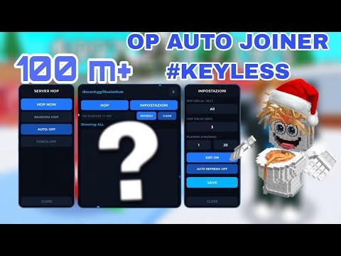 STEAL A BRAINROT 🎅 Auto Joiner Script OP *KEYLESS* (Auto Join, Instant steal, Desync, Anti-debuff) 🎁