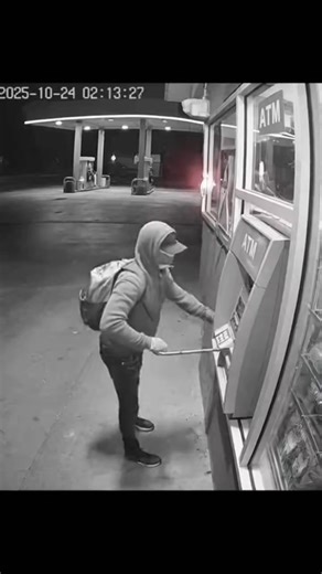 4.2K views |  Man Tries to Break Open ATM | Caught on CCTV | Real Crime USA  A security camera captures a man trying to break into an ATM late at night at a gas station ⛽. The alarm flashes, the suspect panics — everything recorded on real CCTV footage . Pure USA crime scene realism. #atmrobbery #caughtoncctv #crimevideo #usacrime #realfootage #cctv #shorts #viralvideo | CrimeLens USA | Facebook
