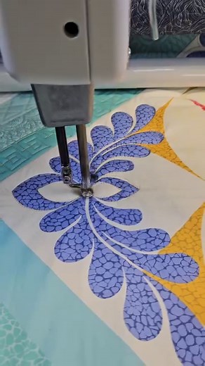 28K views · 618 reactions | I'm spending the evening quilting the panel I designed for my new Free-motion Challenge Quilting Along! The first video comes out on July 9th  | Machine Quilting by Angela | Facebook