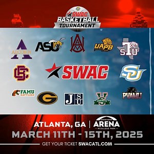 221 reactions · 65 shares | Atlanta, get ready! The SWAC Basketball Tournament presented by Buick is taking over Gateway Center Arena @ College Park from March 11-15. Don’t miss the games, celebrity matchups, live performances, and exclusive VIP experiences. Get your tickets now at swacatl.com. | The Southwestern Athletic Conference | Facebook
