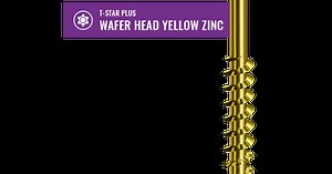 T-STAR PLUS WAFER HEAD YELLOW ZINC