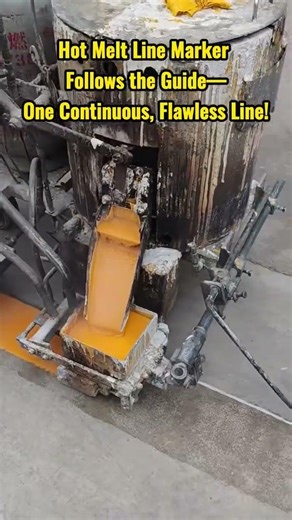 Professional line marking machines are fast, accurate, and steady! Want to try it yourself? #road