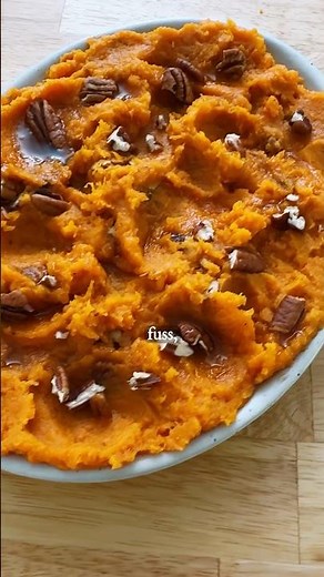 30 minute Easy mashed sweet potatoes 👉🏻 No boiling required. #sweetpotatorecipes