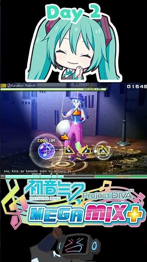 DDRPI 100 Day 2: Hatsune Miku: Project DIVA Mega Mix+ 『Karakuri Pierrot』 #rhythmgame #projectdiva