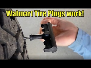 How To Plug A Flat Tire with cheap Walmart tools | Fix a Flat Tire