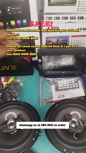 Double Din Touch Screen MP5 Deck & Speakers Sale