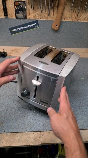 Toaster got wet, so now trips the braker. Round 2 needed. #toaster #toast #repairs #fix #mending #toasterfix #workshop repairshop | Deandohertygreaser