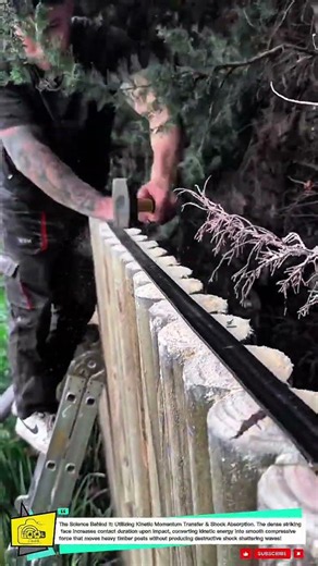 Fencing Mallet Tool for Wooden Post Alignment #shortvideos
