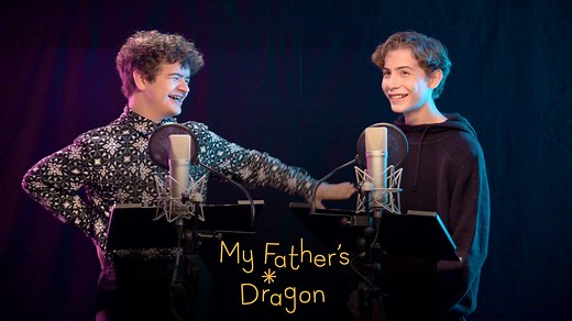 Name a cuter voice duo, I'll wait. 💚 Gaten Matarazzo & Jacob Tremblay are the voices behind My Father's Dragon. Now streaming. | Netflix Family
