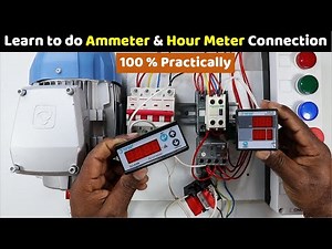 How to add Ammeter and Hour Meter in DOL Starter | Ammeter wiring with CT ‪@TheElectricalGuy‬