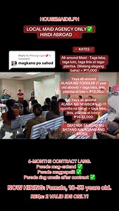 Check po ang rates before applying‼️AVAILABLE: MAID & YAYA. Deployment: Around Metro Manila at kalapit peobinsya lang. #housemaidsph #maidagency #maids #yayas #social 1 | Housemaids.ph