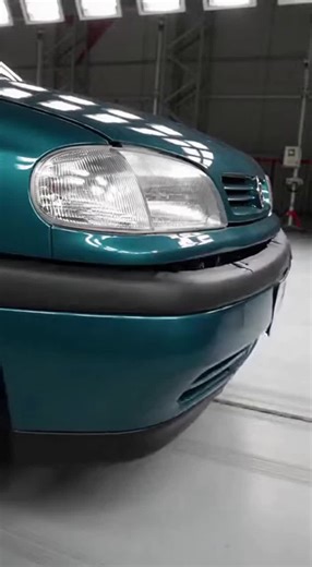 Краш тест / Crash test Opel Astra F с плохо закреплённым передним бампером