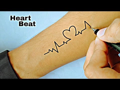 Heart Beat ♡ Tattoo Tutorial | Heart Beat Tattoo Design