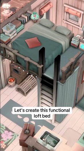 Creating a Functional Loft Bed in The Sims 4 #thesims4 #sims #ts4