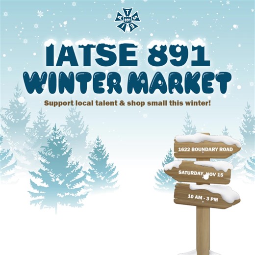 14 reactions | Shop holiday treats and gifts from 30+ member vendors from IATSE 891! The 891 Winter Market is open to the public and takes place on Saturday, Nov. 15 from 10:00 am – 3:00 pm at 1622 Boundary Rd., Burnaby. Bring your friends and family and come support your local community of artisans and makers! | IATSE 891 | Facebook