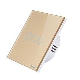 Wi-Fi Smart Remote Control Touch Switch Télécommande pour téléphone portable Version Fire Wire unique, 3 Gang Gold | Rakuten