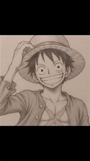 Luffy Pencil Drawing ✏️ | King of the Pirates Sketch 🔥 #luffy #onepiece #animeart
