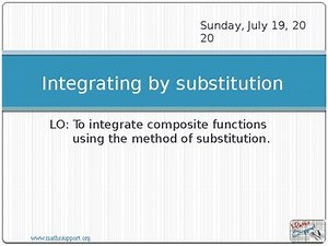Integration by substitution