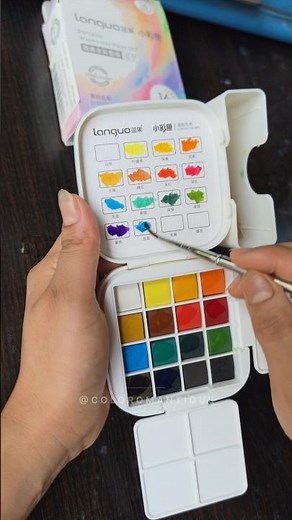 Unboxing Mini Colour Palette | Artist Travel Essential | Watercolor Palette