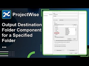 Lesson 9: Output Destination Folder Component for a Specified Folder